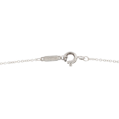 Tiffany Sterling Silver Diamond Small Daisy Key Pendant Necklace 4 of 4