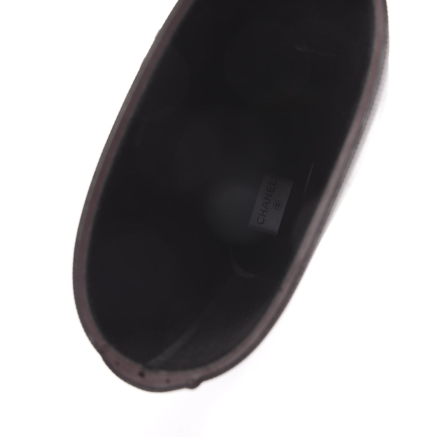 Rubber Logo Rain Boots 41 Burgundy Black