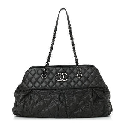 Chanel Iridescent Calfskin Chic Quilt Bowling Bag Black 1 of 11