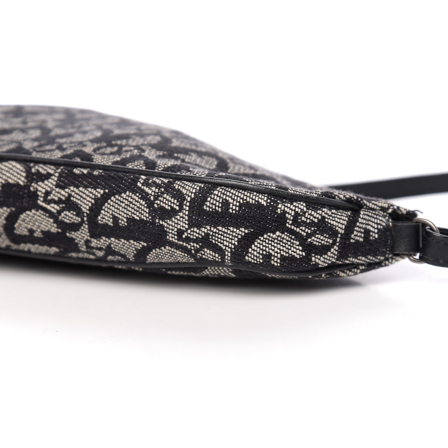 Christian Dior Monogram Mini Saddle Pochette Black 9 of 10