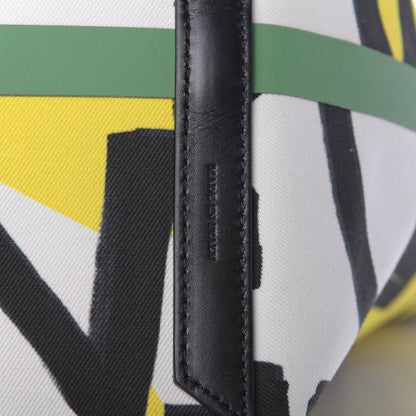 Burberry Canvas Giant Logo Graffiti Print Reversible Tote Black Green 13 of 16