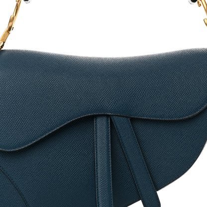 Christian Dior Grained Calfskin Saddle Bag Marine 8 of 11