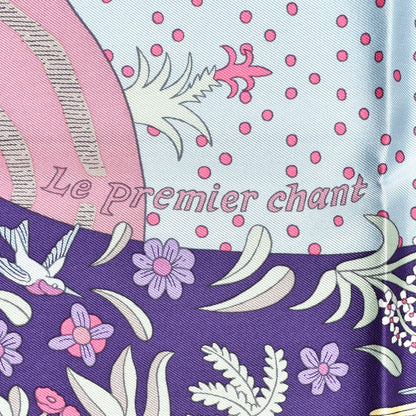 Hermes Silk Le Premier Chant Scarf 90 Violet Bleu Glacier 4 of 7