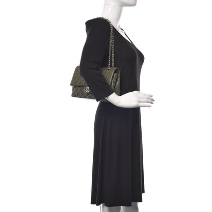 Chanel Caviar Quilted Medium Double Flap Dark Green 2 of 12