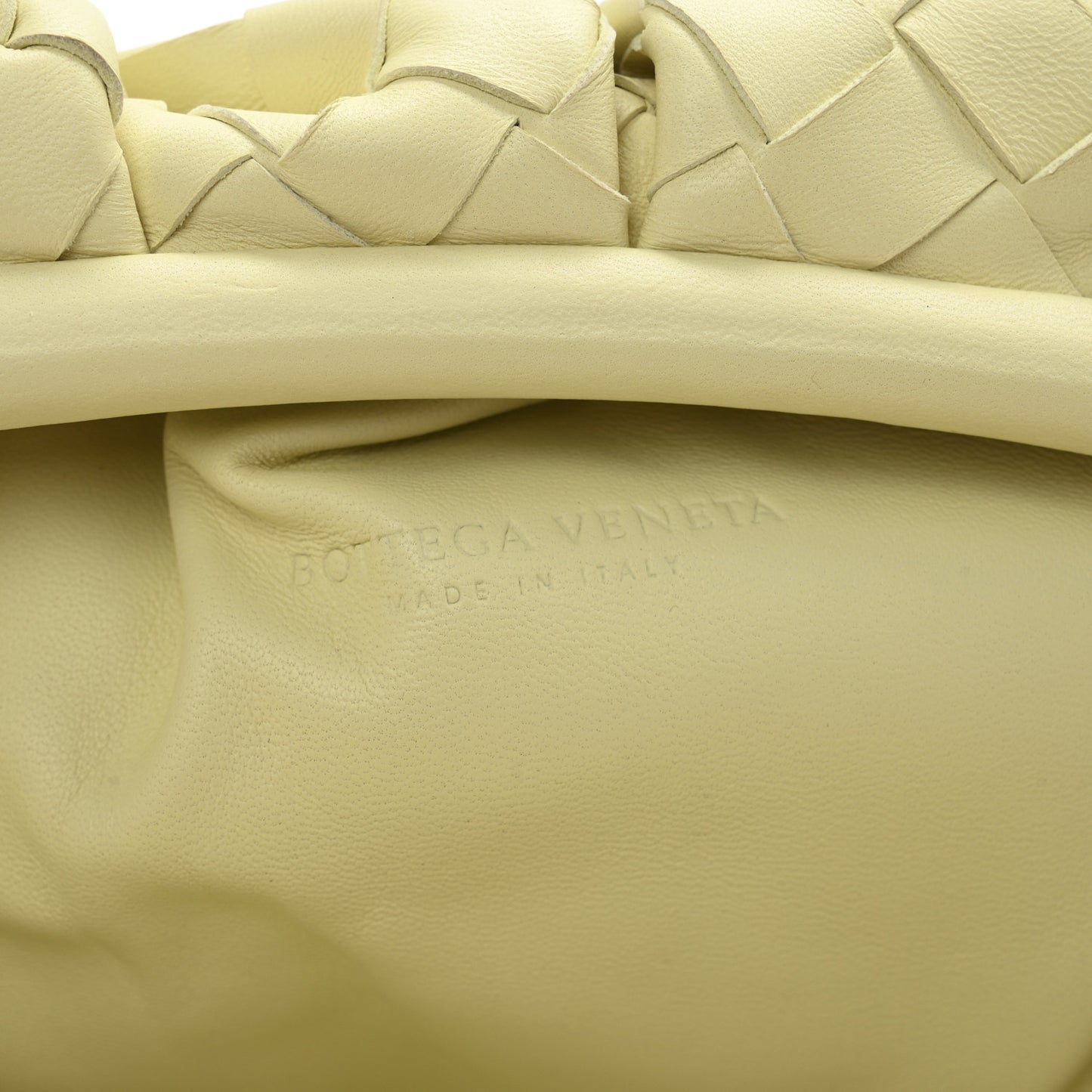 Nappa Maxi Intrecciato The Pouch Oversized Clutch Ice Cream
