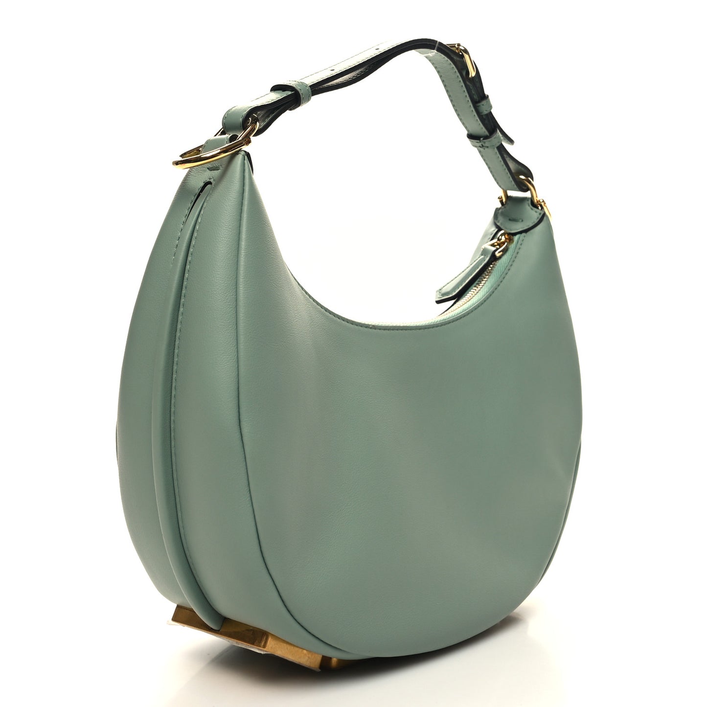 Vitello Grace Matte Small Fendigraphy Hobo Bag Menta