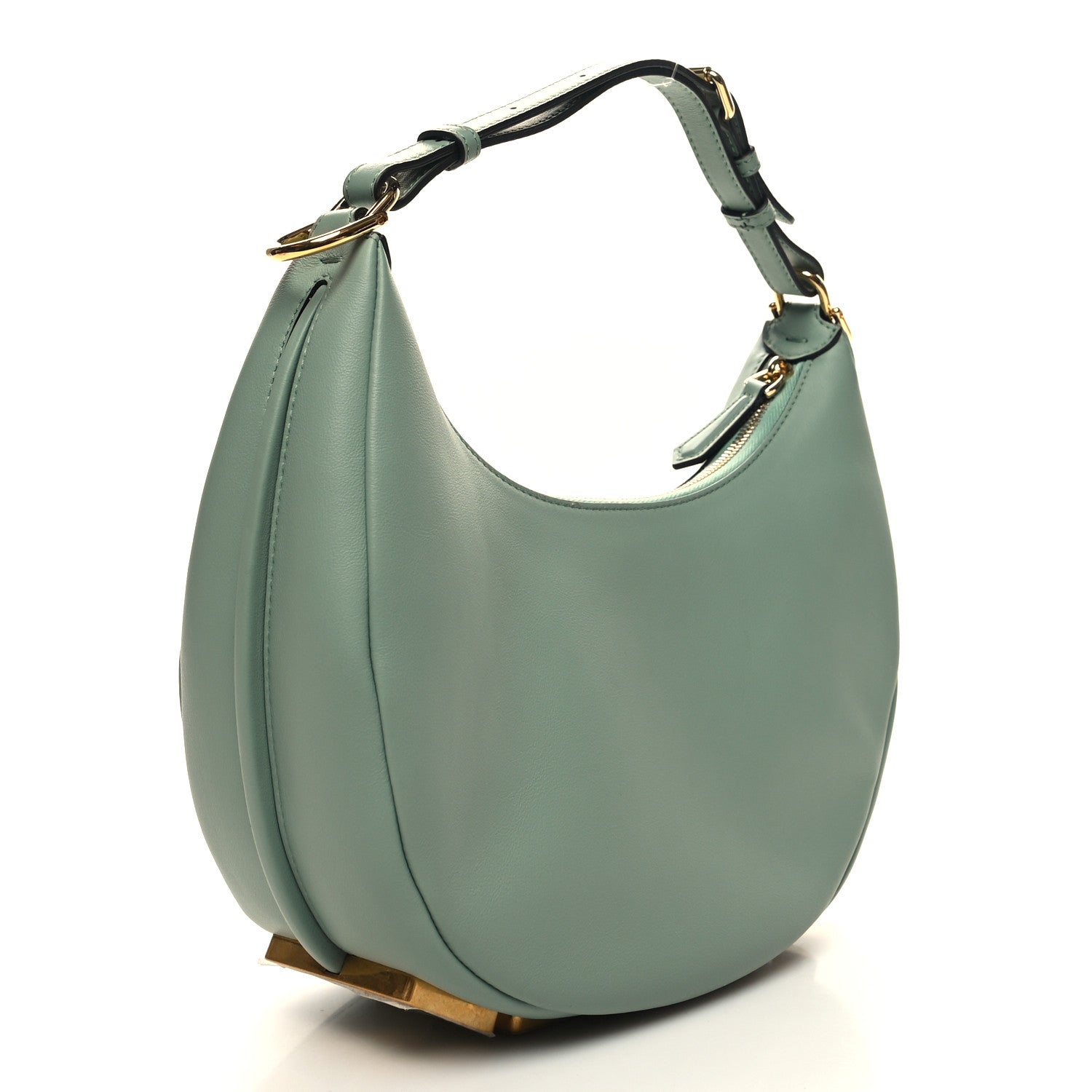 Fendi Vitello Grace Matte Small Fendigraphy Hobo Bag Menta 3 of 10