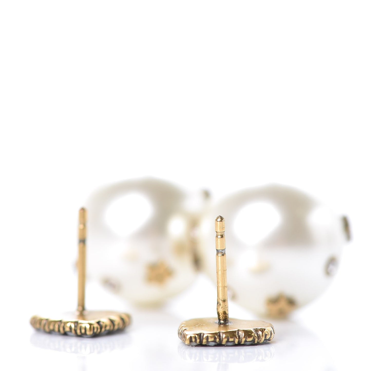 Pearl Crystal Heart J'Adior Mise En Dior Tribal Earrings