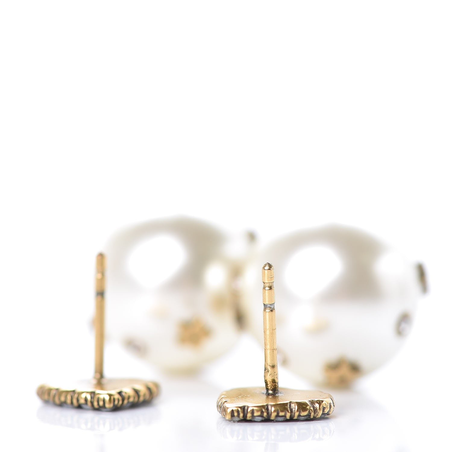 Christian Dior Pearl Crystal Heart J'Adior Mise En Dior Tribal Earrings 4 of 5