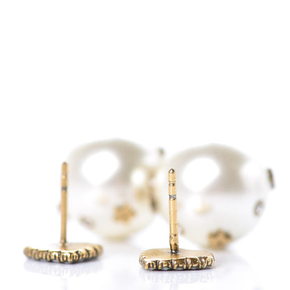 Christian Dior Pearl Crystal Heart J'Adior Mise En Dior Tribal Earrings 4 of 5