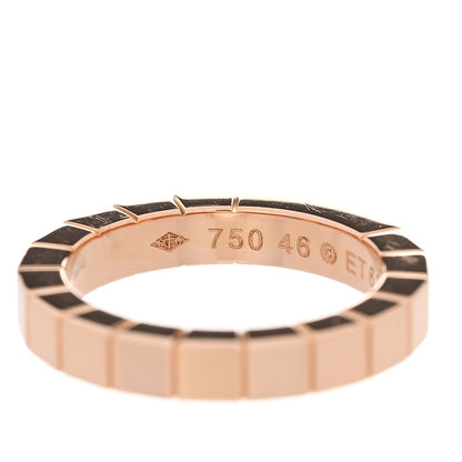 Cartier 18K Pink Gold 3mm Lanieres Ring 46 3.75 4 of 6