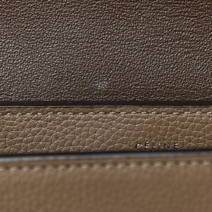 Celine Drummed Calfskin Suede Medium Trapeze Souris 8 of 9