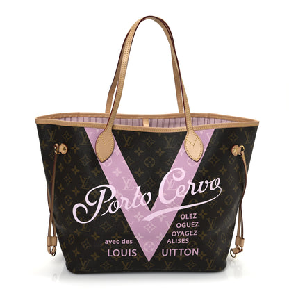 Louis Vuitton Monogram Porto Cervo V Neverfull MM Rose Ballerine 2 of 21
