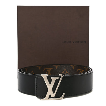 Louis Vuitton Calfskin Monogram 30mm LV Initiales Reversible Belt 80 32 Black 10 of 10