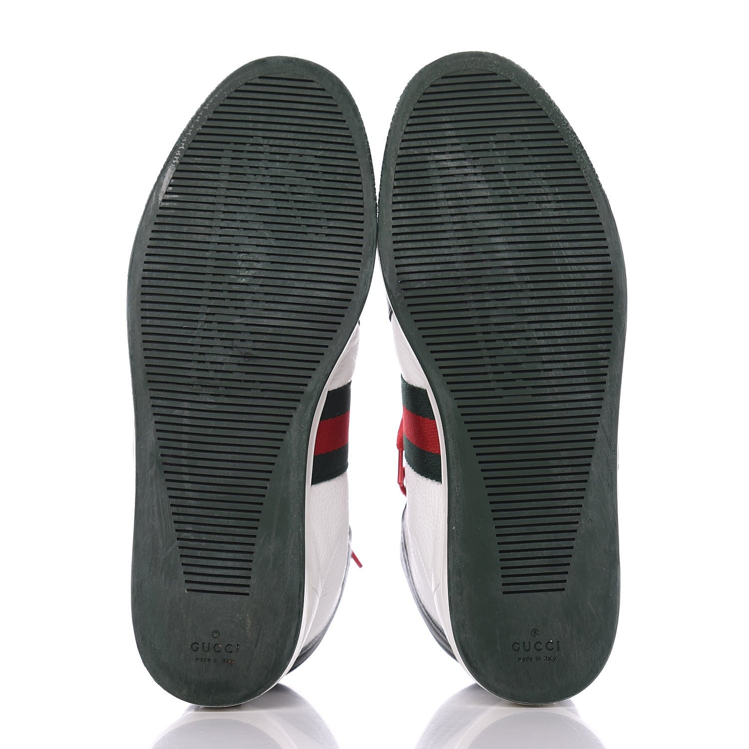 Gucci Calfskin Web Coda High Top Sneakers 8.5 White 6 of 10