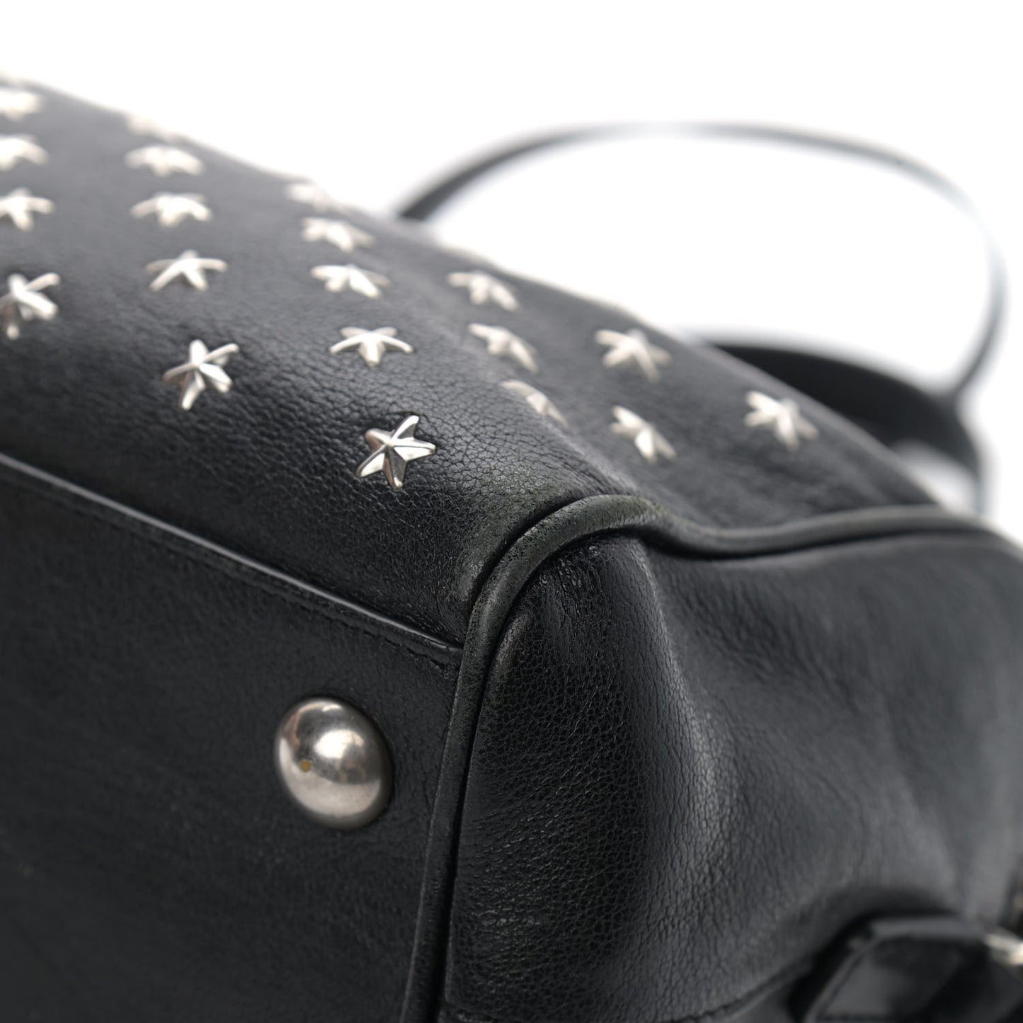 Calfskin Star Studded Classic Baby Duffle Black
