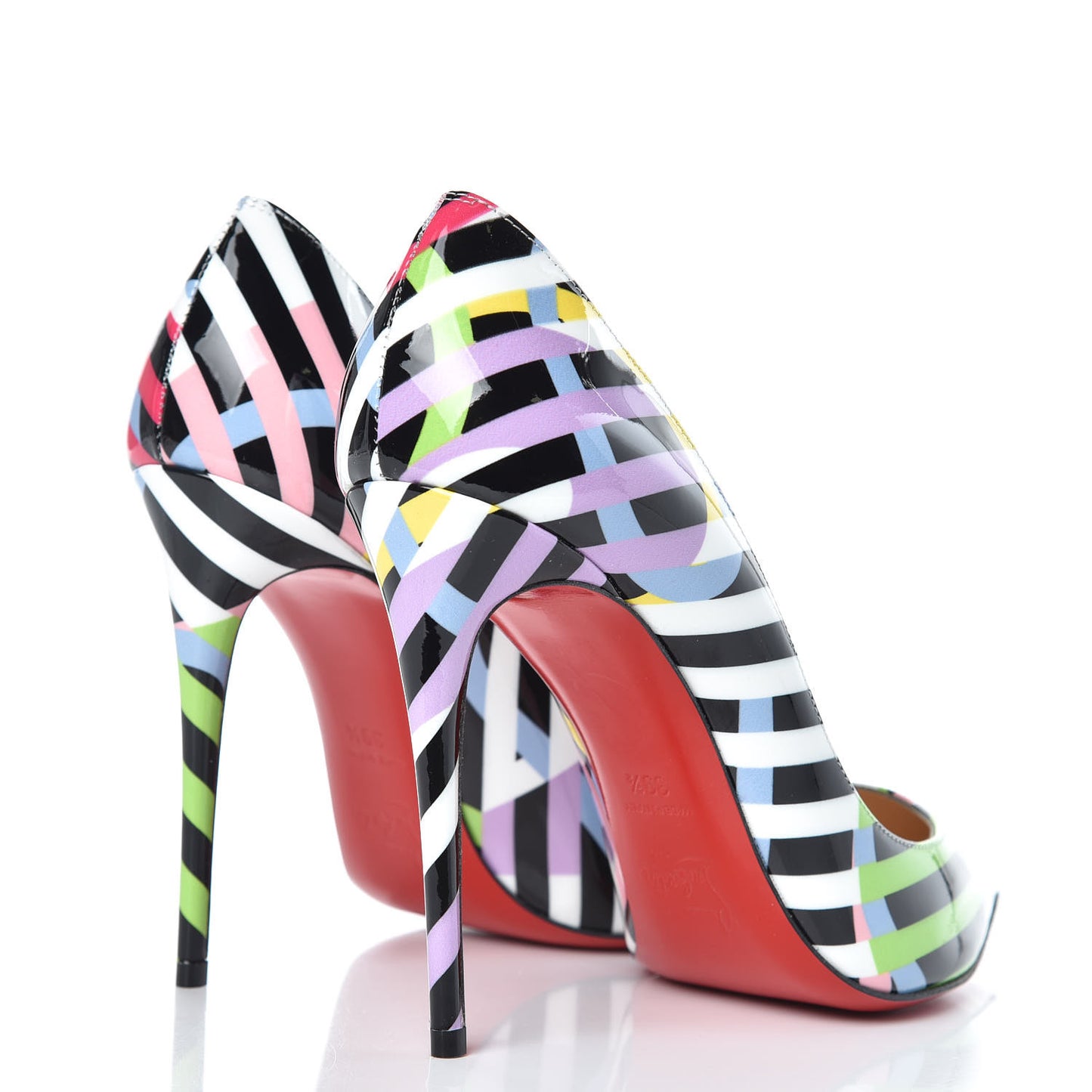 Patent Cinestripes Pigalle Follies 100 Pumps 39.5 Multi