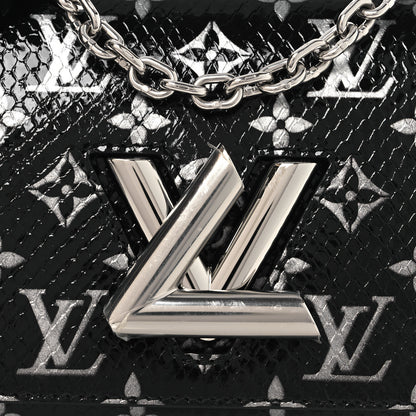 Louis Vuitton Snakeskin Monogram Twist Shoulder Bag PM Black 8 of 12