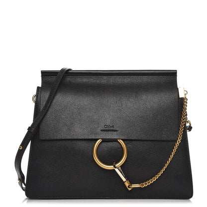 Chloe Calfskin Medium Faye Shoulder Bag Black 1 of 8