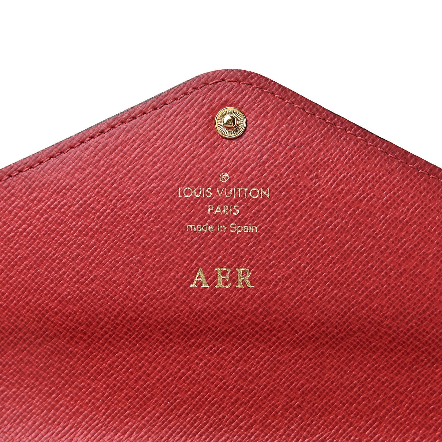 Damier Ebene Josephine Wallet Red