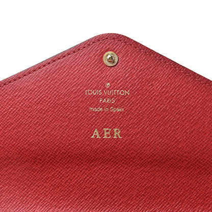 Louis Vuitton Damier Ebene Josephine Wallet Red 8 of 10