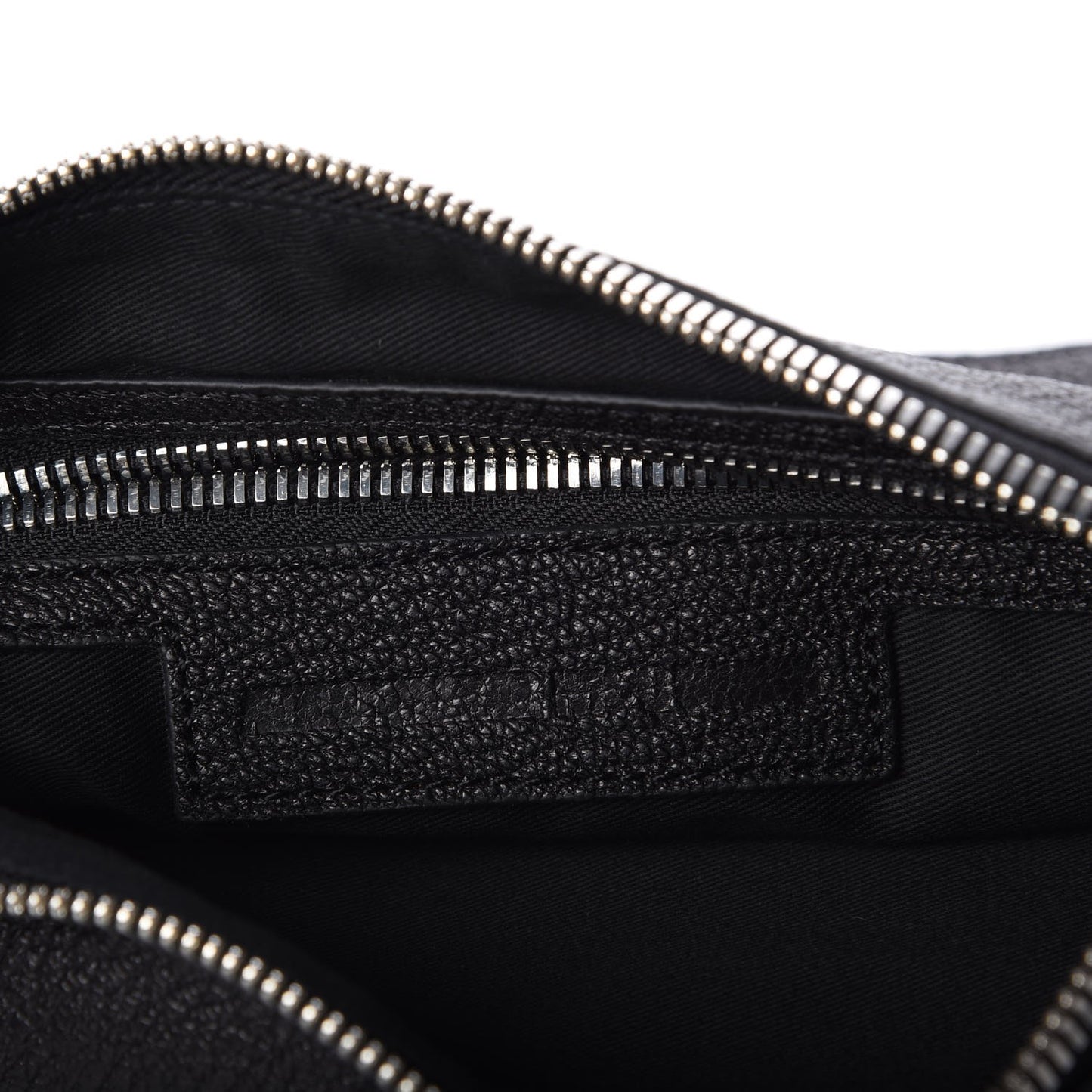 MCQ by Calfskin Zipped Pouch Black
