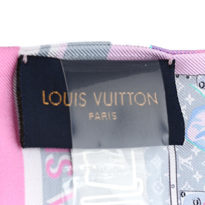 Louis Vuitton Silk Monogram Malle Fleurs Bandeau Mauve 3 of 3