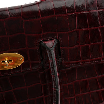Mulberry Crocodile Embossed Calfskin Bayswater Oxblood 12 of 13