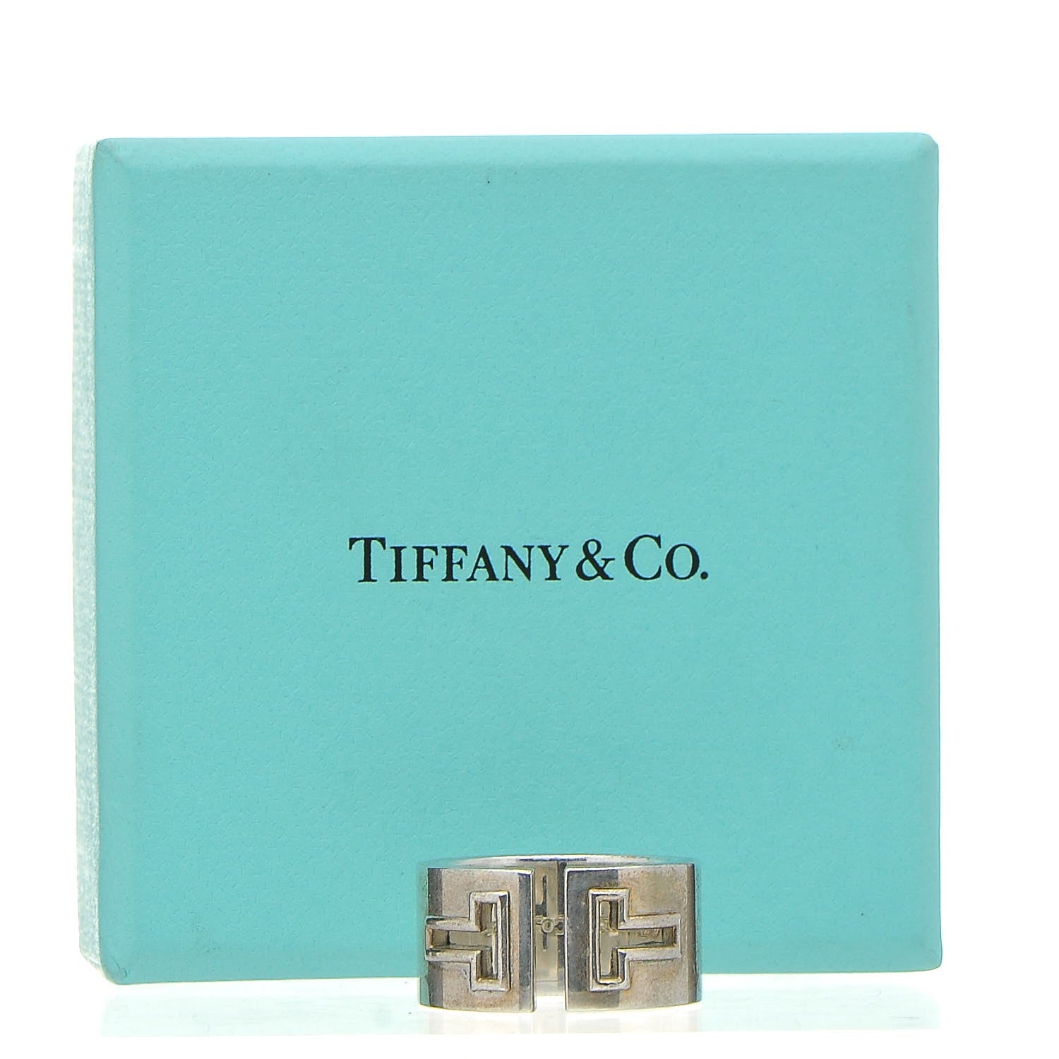 Tiffany Sterling Silver T Cutout Ring 49.5 5 6 of 6