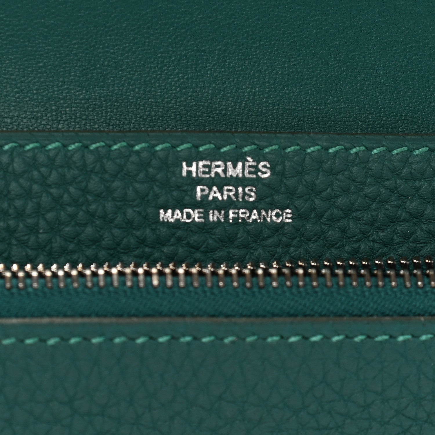 Hermes Togo Dogon Compact Wallet Malachite 6 of 8