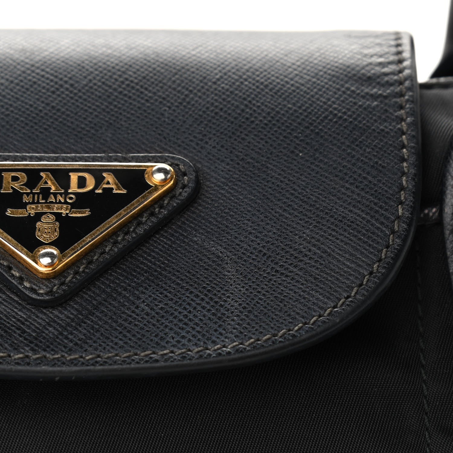 Prada Tessuto Nylon Saffiano Tote Black 9 of 9