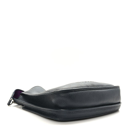 Hermes Taurillon Clemence Amazone Evelyne III PM Bleu Obscur Ultraviolet 4 of 9