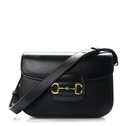 Gucci Azalea Calfskin Horsebit 1955 Shoulder Bag Black 1 of 8