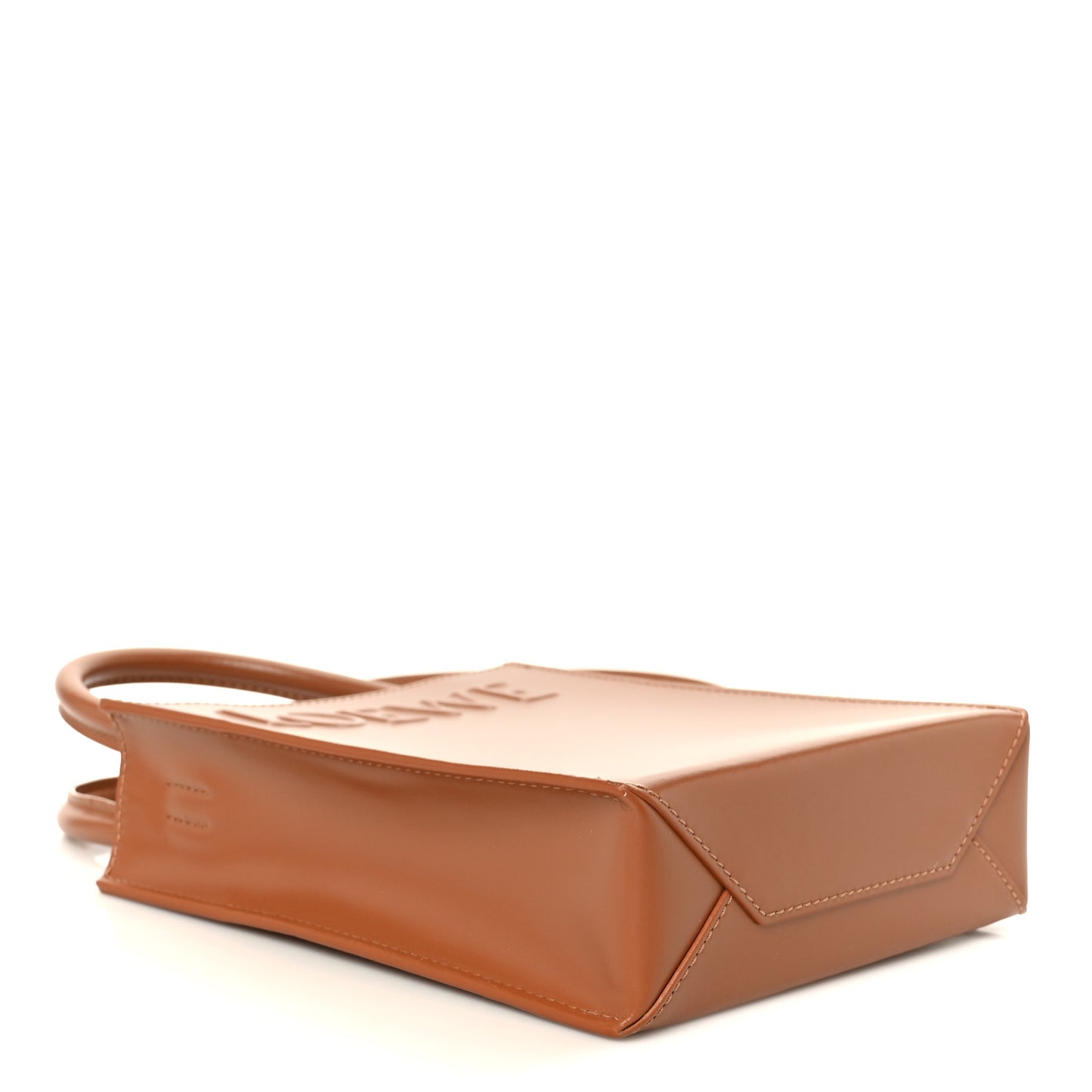 Smooth Calfskin Logo Small A5 Tote Tan
