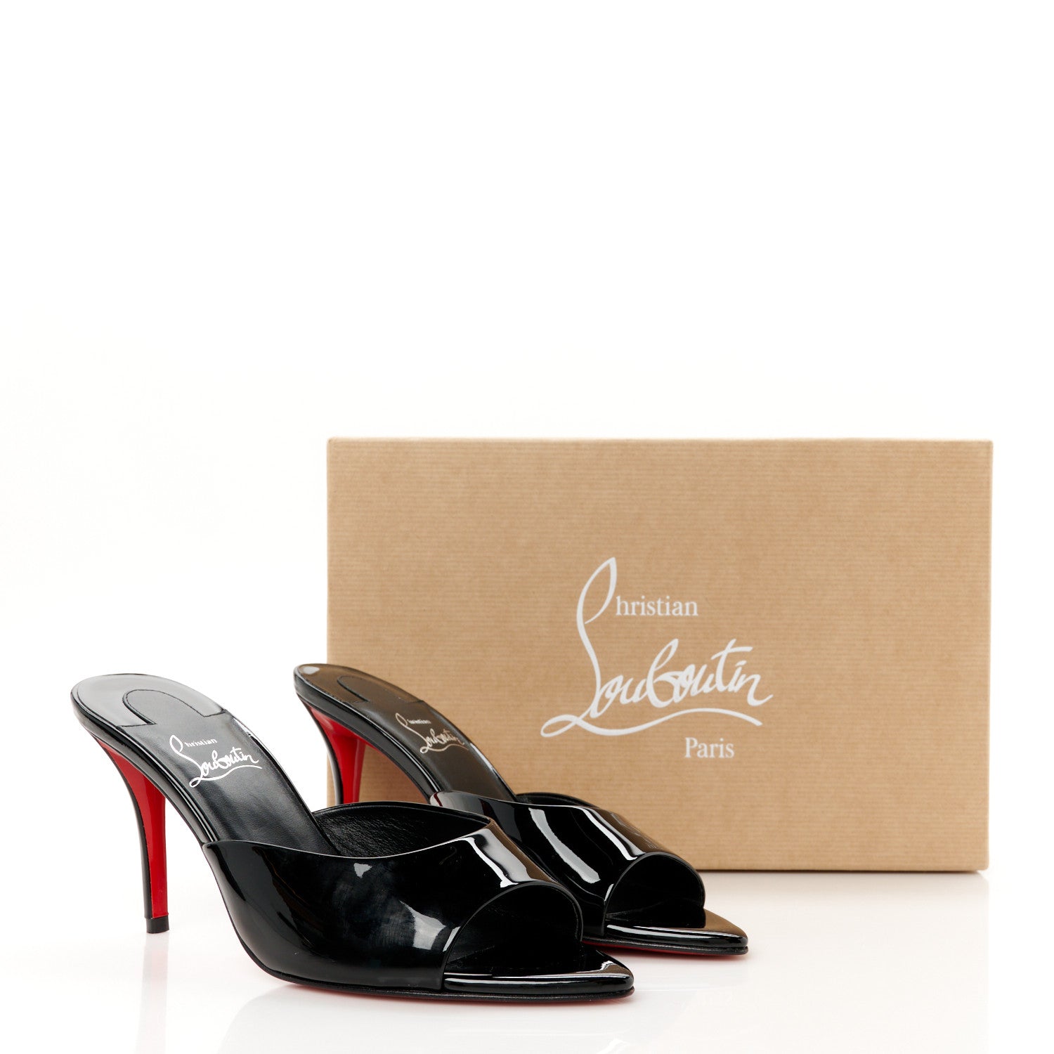 Christian Louboutin Patent Miss Z 80 Mule 37 Black 9 of 9