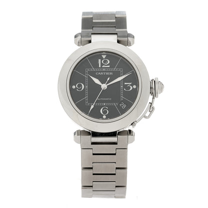 Cartier Stainless Steel 35mm Pasha C Automatic Watch Black 1 of 4