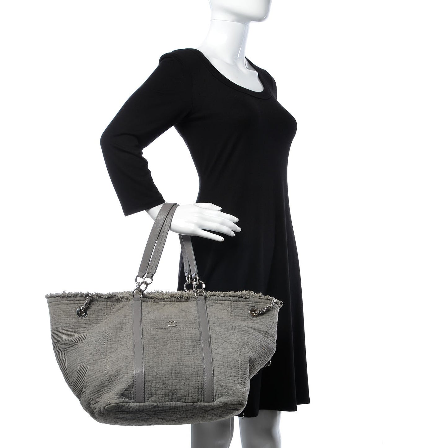 Canvas Small Double Face Tote Gray
