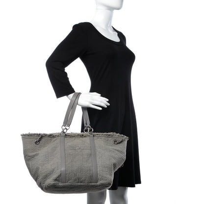 Chanel Canvas Small Double Face Tote Gray 2 of 14