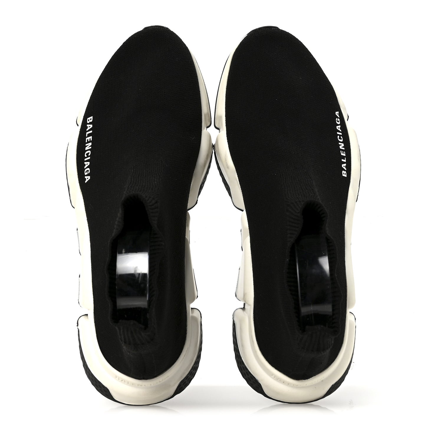 Neoprene Knit Womens Speed Sneakers 38 Black White