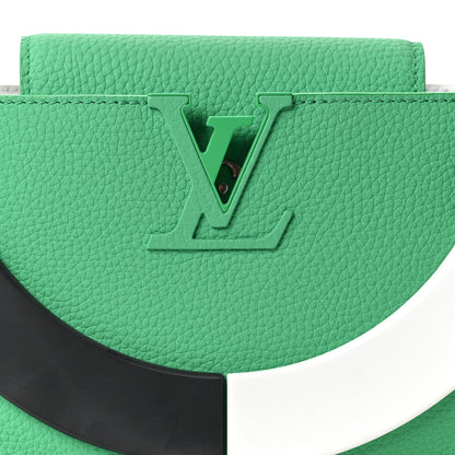 Louis Vuitton Taurillon Daniel Buren Artycapucines MM Green White 7 of 9