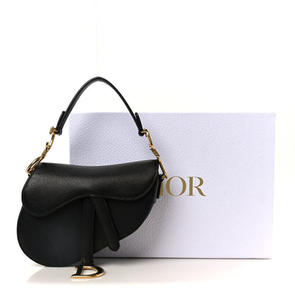 Christian Dior Grained Calfskin Mini Saddle Bag Black 11 of 11