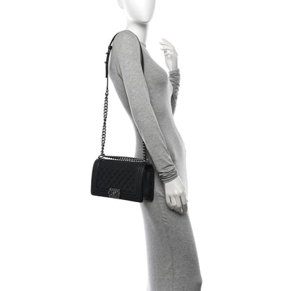 Chanel Caviar Quilted Medium Boy Flap Black 2 of 13