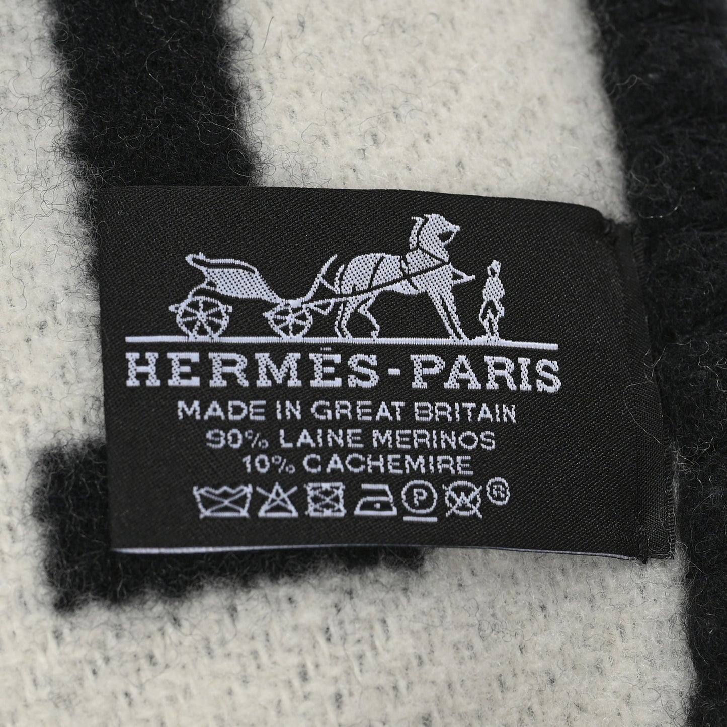 Wool Cashmere Avalon Blanket Ecru Gris Fonce