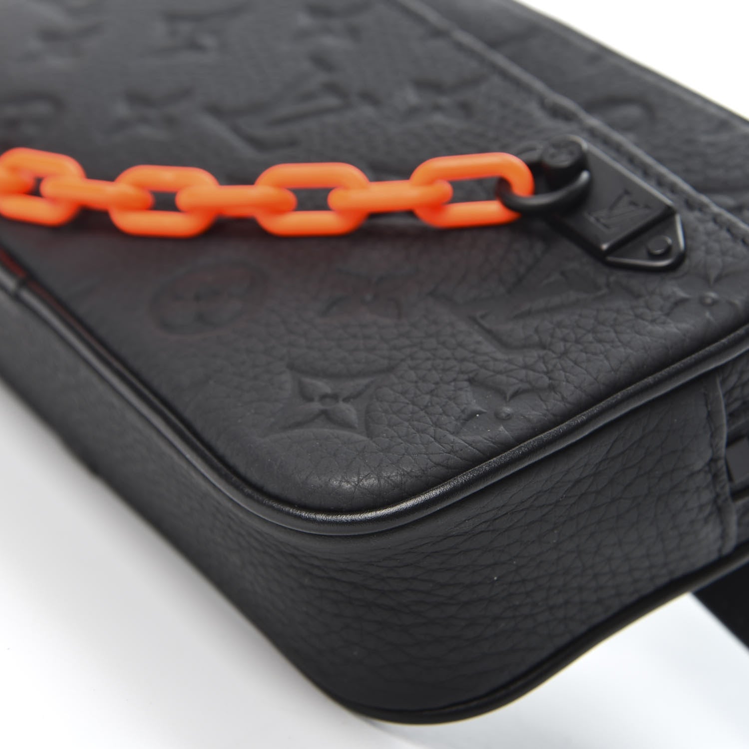 Louis Vuitton Taurillon Monogram Uniformes Solar Ray Soft Pochette Volga Belt Bag Black 6 of 10