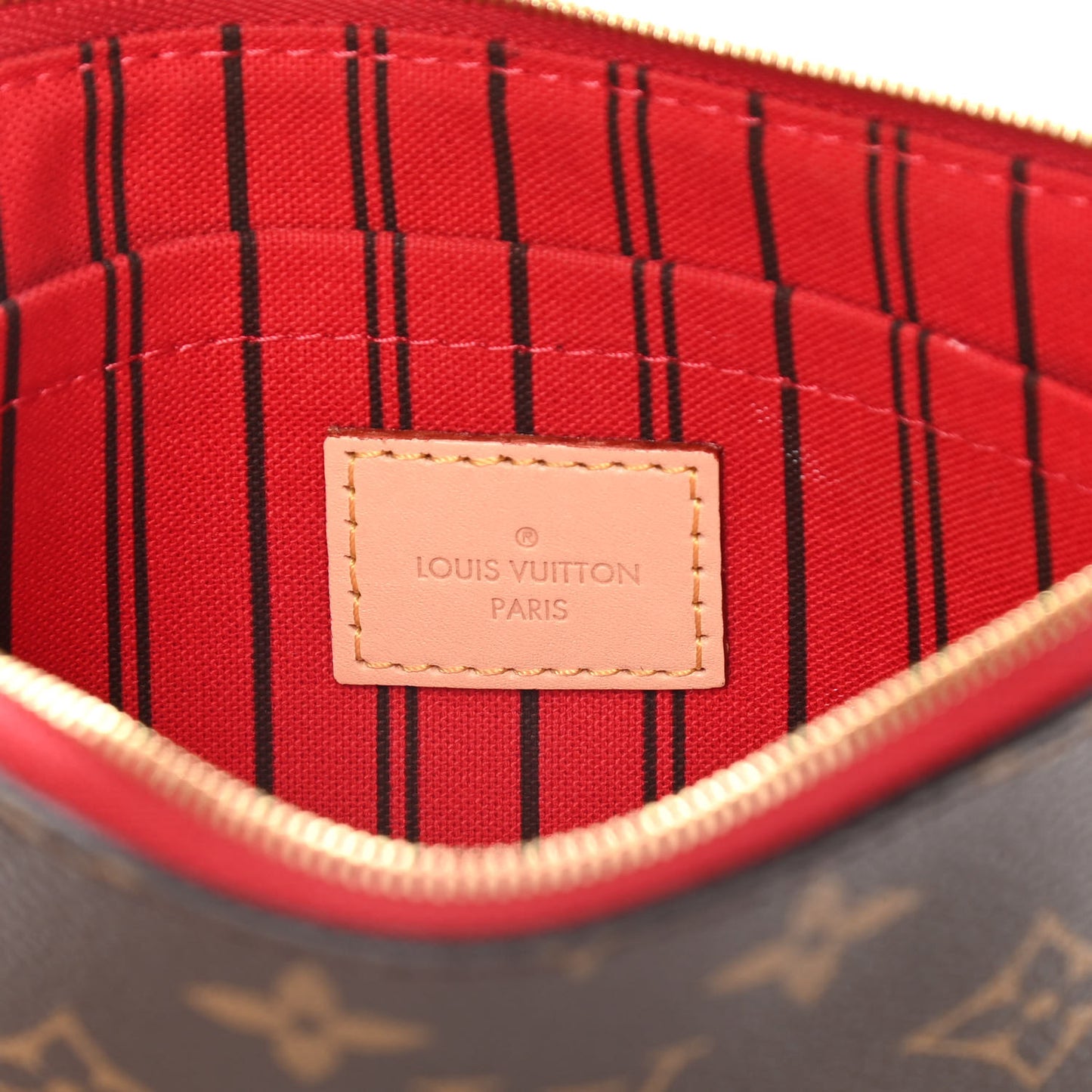 Monogram Neverfull MM GM Pochette Cherry