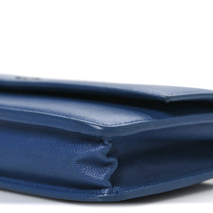 Chanel Caviar Sevruga Wallet on Chain WOC Blue 11 of 11