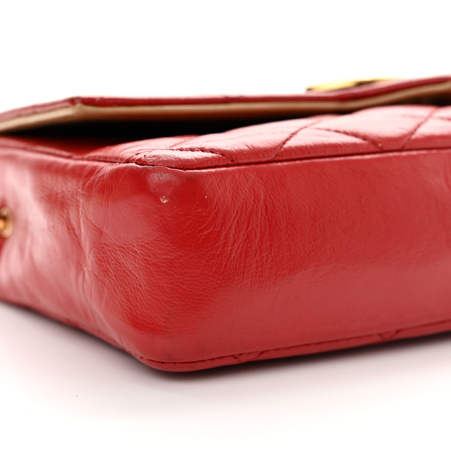 Chanel Lambskin Quilted Small Single Flap Red 9 of 17