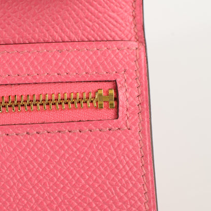 Hermes Epsom Bearn Gusset Wallet Rose Azalee 9 of 11