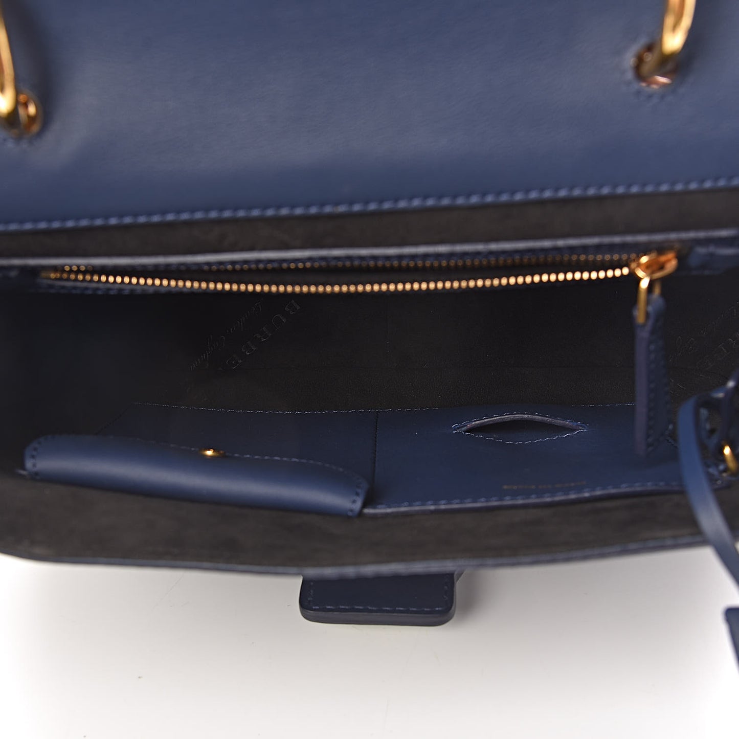 Trench Calfskin Medium DK88 Top Handle Bag Ink Blue