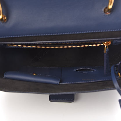 Burberry Trench Calfskin Medium DK88 Top Handle Bag Ink Blue 5 of 10